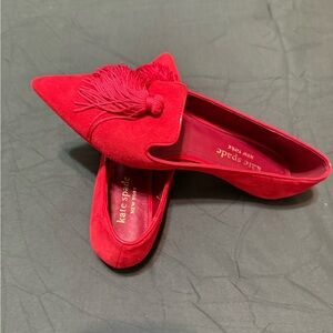 Kate Spade Red Tassel Loafers